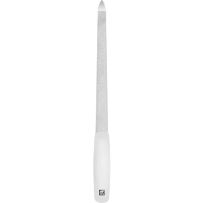 Imagen de ZWILLING lima de uñas (recubrimiento zafiro, punta pulida, forma ergonómica, superficies limado gruesas y finas), blanca, 180 mm