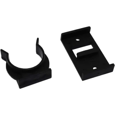 Imagen de 10 clips y soportes resistentes para zocalo de cocina, 30 31 mm diametro, Negro