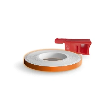 Imagen de 4R Quattroerre.it 10234 Wheel Stripes Tiras Reflectantes para Llantas de Moto con Aplicador, Naranja, 5 mm x 6 mt