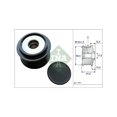 Imagen de INA 535 0210 10 Rueda Libre Alternador se requiere herramiente especial para montaje VOLKSWAGEN: Golf 7, Transporter 5 Bus, 7 Variant