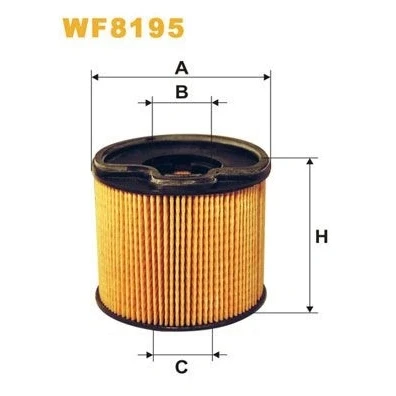 Imagen de WIX FILTERS WF8195 Filtro Combustible Cartucho filtrante PEUGEOT: 206 Hatchback, 307 SW, CITROËN: Berlingo / First I