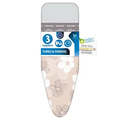 Imagen de LaundrySpecialist Funda de Tabla Planchar para Plancha Vapor Talla S/M hasta máx. 42x125 cm Made IN EU un Planchado Apta Todo Tipo planchas