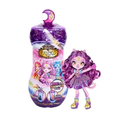 Imagen de Magic Mixies Pixlings Ahora con revelación Brillante Catlyn, el Gato Pixling Configura una poción mágica y Revela mágicamente Hermosa muñeca en Botella de