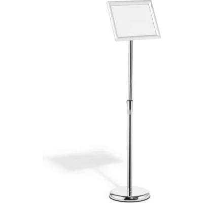Imagen de Durable Soporte de suelo con marco aluminio A4, robusto, 1 pieza, anodizado plata, 479823