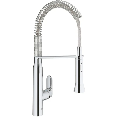 Imagen de Grohe K7 Grifo de cocina, caño medio alto, cabezal profesional, acabado StarLight (Ref. 31379000)