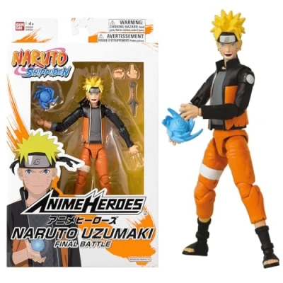 Imagen de BANDAI Anime Heroes Naruto Uzumaki Final Battle Action Figure (36964)