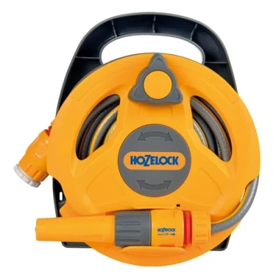 Imagen de Title Hozelock Micro Reel con 10 m de manguera liviana diámetro pequeño perfecta para jardines y patios pequeños