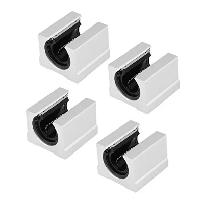 Imagen de 4PCS SBR20UU bloque de rodamiento lineal abierto, Conjunto deslizante rodamiento, impresora 3D Rodamientos lineales CNC, para 3D, máquina grabado