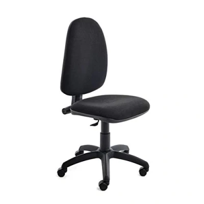 Imagen de Rocada Silla de Escritorio Oficina Color Negro despacho Cómoda, Ajustable y con Ruedas Regulable en Altura Tapizada Tela Ignífuga