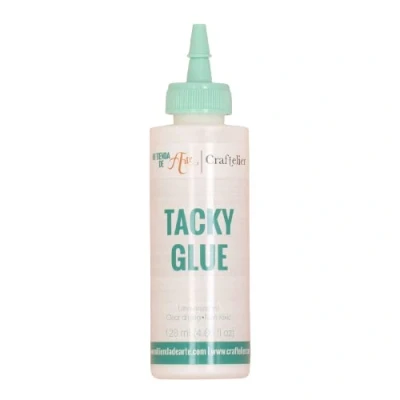Imagen de Craftelier Tacky Glue Pegamento Líquido Multiusos Extrafuerte para Proyectos de Scrapbooking y otras Manualidades No tóxico Secado Transparente, Flexible Resistente Cantidad 120 ml