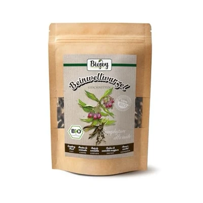 Imagen de Biojoy Raíz de Consuelda BÍO (100 g), secada y cortada, apto para Té e Infusión (Sympytum officinale)