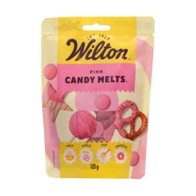 Imagen de Wilton Candy Melts Rosa Caramelos para Derretir con Sabor Dulce y Cremoso Moldear, Sumergir Decorar, Optimas Cake Pops, Dulces, Tartas Postres Revestidos, 125 g