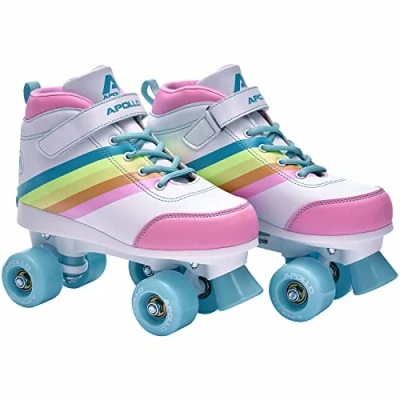 Imagen de Apollo Patines de 4 Ruedas Botas Blandas Disco Roller Niña y Niño Tamaño Ajustable Cómodos Mujer Moda para Niños Adultos Números 31 50