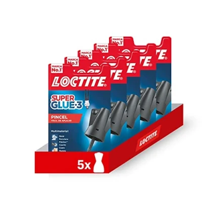 Imagen de Pack de 5 unidades Loctite Pegamento Multimaterial Adhesivo con pincel Super Glue 3 Aplicación Pincel. Cianocrilato precisión aplicador