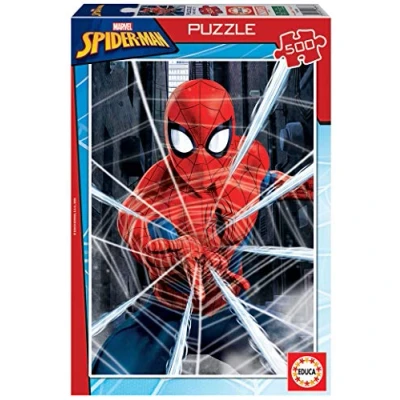 Imagen de Educa Puzzle de 500 Piezas para Adultos Spiderman, Serie Marvel. Incluye Pegamento Fix Puzzle. A Partir 11 años (18486)