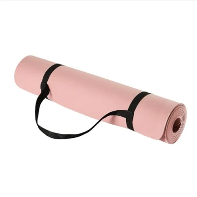 Imagen de Amazon Basics Esterilla de yoga, TPE, 0.6 cm grosor con correa transporte, color Rosa