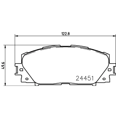 Imagen de HELLA 8DB 355 014 311 Juego de pastillas freno no preparado para indicador desgaste TOYOTA: Prius III Hatchback, IV Liftback, LEXUS: CT