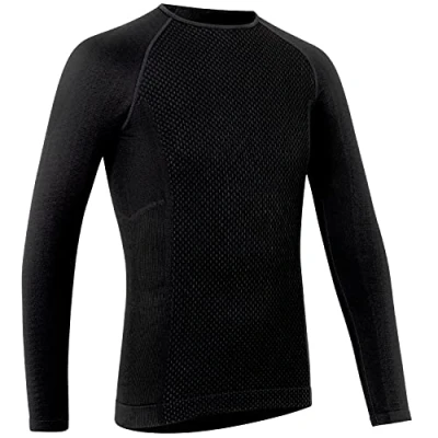 Imagen de GripGrab Camiseta Interior Térmica Expert Cortavientos Manga Larga Sin Costuras Invierno Ciclismo Transpirable, Adultos Unisex, Negro, M/L