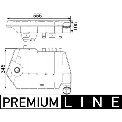Imagen de MAHLE ORIGINAL CRT 66 000P Depósito de Agua sin tapa cierre DAF: XF 95