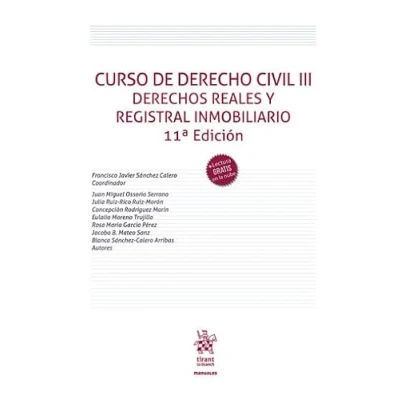 Imagen de Curso de Derecho Civil III Derechos Reales y Registral Inmobiliario 11ª Edición (Manuales Mercantil)