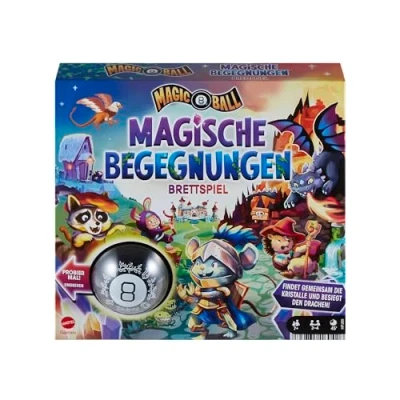 Imagen de Mattel Games Magic 8 Ball Board Game, Versión: Alemán, HPJ69
