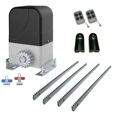 Imagen de MATISMO AMC400 Motor para puerta corredera de hasta 400 kg, con 2 mandos a distancia, fotocelulas y 4 cremalleras 1m. (4 m acero 1 infrarrojas)