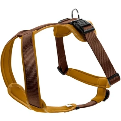 Imagen de Arnés Hunter para perros, de nailon/neopreno, marrón, 45 57