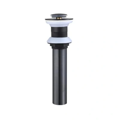 Imagen de Valvula Lavabo sin Rebosadero Tapon Click Clack Universal Desagüe Automático Antiolor para Lavabo,negro