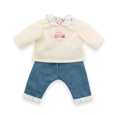 Imagen de Corolle 9000111030 Camiseta de Manga Larga y Jean, un Fin Semana en París, Ropa para muñeca 30 cm, a Partir 18 Meses