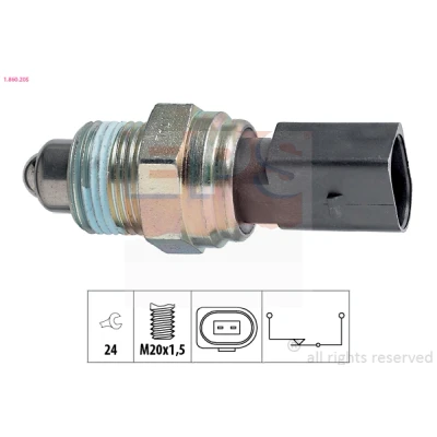 Imagen de EPS 1.860.205 Interruptor, piloto de marcha atrás Made in Italy OE Equivalent VOLKSWAGEN: Golf 4, 4 Variant, AUDI: A3 Hatchback