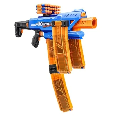 Imagen de X Shot Insanity Motorized Clip Mania Incluye revista para dardos, soporte dardos y 72