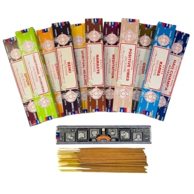 Imagen de Satya Varillas de incienso Nag champa, Superhit, Namaste, Reiki, meditación, opio, vibraciones positivas, karma, ayurveda tradicional, curación espiritual, Oodh, 15 gramos x 12 paquetes