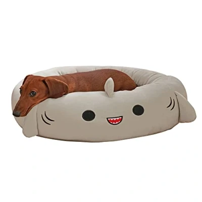 Imagen de Squishmallows Cama Oficial para Mascotas Gordon Shark de 24 Pulgadas, Mediana ultrasuave Felpa