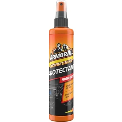 Imagen de ARMOR ALL Limpiador de Salpicaderos en Spray Brillo 300ML Limpia y Protege Superficies, Evita Daños por UV Ozono, Renueva Vinilo, Goma Plástico, Previene Envejecimiento Pérdida Color