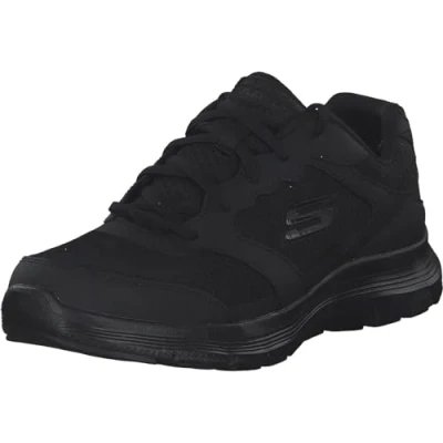 Imagen de Skechers Flex Advantage 4.0, Zapatillas Hombre, Black Leather Mesh PU Trim, 40 EU