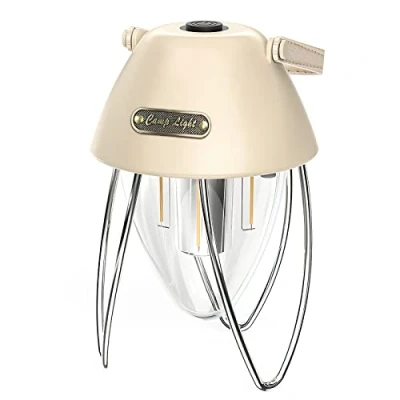 Imagen de lámpara de camping, LED USB, camping recargable con 3 modos regulación continua, para exteriores, funciona pilas, linterna apagón, emergencia