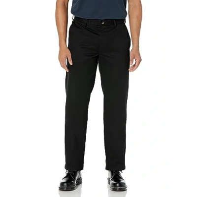 Imagen de Amazon Essentials Pantalón Chino con Parte Delantera Plana, Resistente a Las Arrugas y de Corte clásico (Disponible en Tallas Grandes Largos Especiales) Hombre, Negro, 30W / 30L