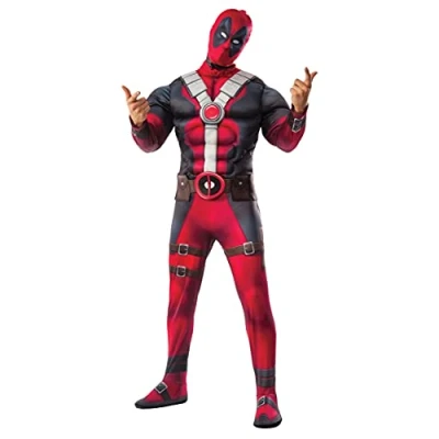 Imagen de Rubies Rubie&#039;s Disfraz Deadpool Deluxe AD, Multicolor, STD (ADULTO) 820181