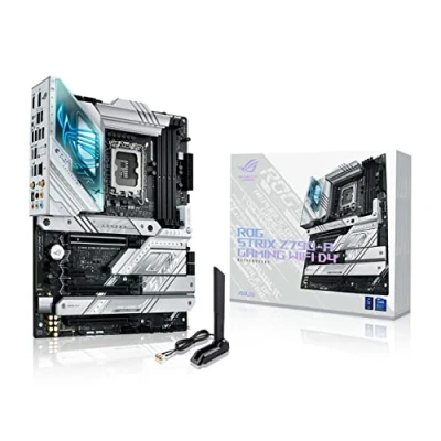Imagen de ASUS ROG STRIX Z790 A GAMING WiFi D4 Placa base Intel LGA 1700 ATX (VRM de 16 + 1 fases, DDR4, cuatro ranuras M.2, PCIe 5.0, 6E, USB 3.2 Gen 2x2 tipo C con PD 3.0 hasta 30 W y Aura Sync)