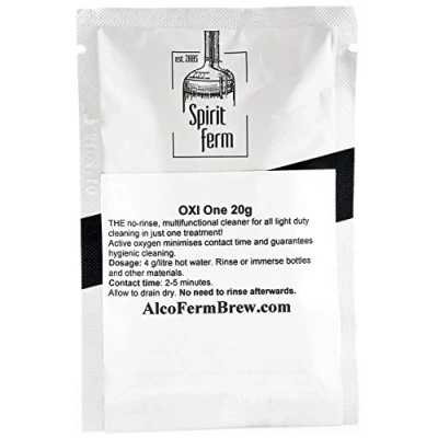 Imagen de Oxi One 20 g Detergente, desinfección y limpieza de superficies, oxígeno activo, cerveza, vino, producto limpieza, no enjuague