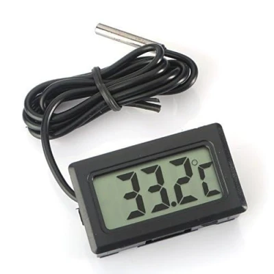 Imagen de ARCELI Digital LCD Thermometer Control de temperatura con sonda externa para refrigerador Aquarium fridge freezer Negro