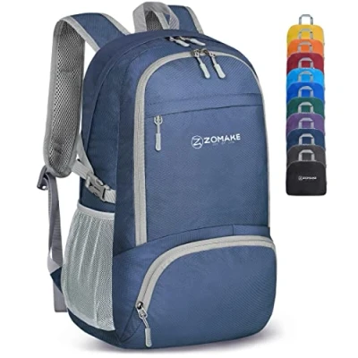 Imagen de ZOMAKE Mochila Plegable Ligera Mochilas de Senderismo Pequeña Con Resistencia Al Agua 30L Para Hombre Mujer Viaje Trekking Deporte(Azul marin)