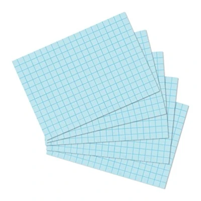 Imagen de herlitz Paquete de 100 fichas A6 cuadriculadas azules