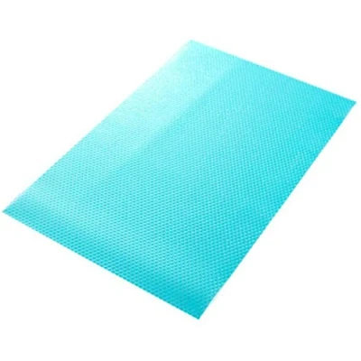 Imagen de 4 manteles individuales antibacterianos para nevera, fácil de limpiar, color azul