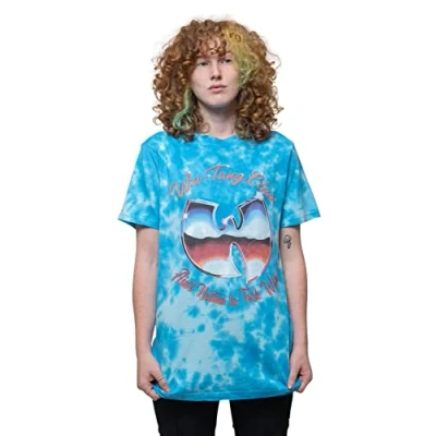 Imagen de Wu Tang Clan Camiseta ANTFW Logo Nue Oficial Unisex Dip Dye azul, XL