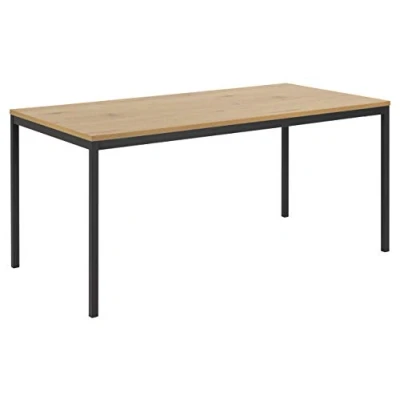 Imagen de AC Design Furniture Jörn Mesa de Comedor, Madera ingeniería, Roble Salvaje/Negro, L: 80 x W: 160 H: 74 cm