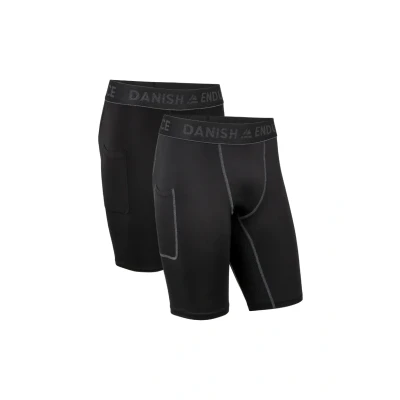 Imagen de Danish Endurance Compression 2 PACK Culotte, Hombre, Talla: Large, Multicolor black/black grey