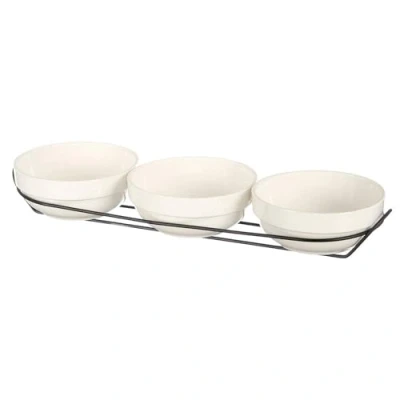 Imagen de Set 3 bols porcelana 350ml + soporte colección vessia