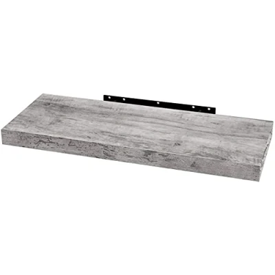 Imagen de WOLTU Estantería Flotantes Negro Baldas 100cm Estante para Pared de Tablero Madera RG9317grei