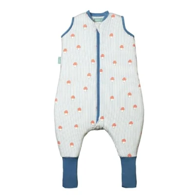 Imagen de molis&amp;co Pijama Manta con Calcetines Antideslizantes 1.0 TOG 90 cm (3 años) Ideal para Primavera y otoño 100% algodón (Oeko Tex 100) Mushrooms